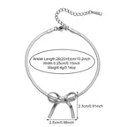 Stainless Steel Snake Butterfly Bow Ajustable Ankle