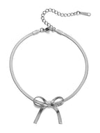 Stainless Steel Snake Butterfly Bow Ajustable Ankle