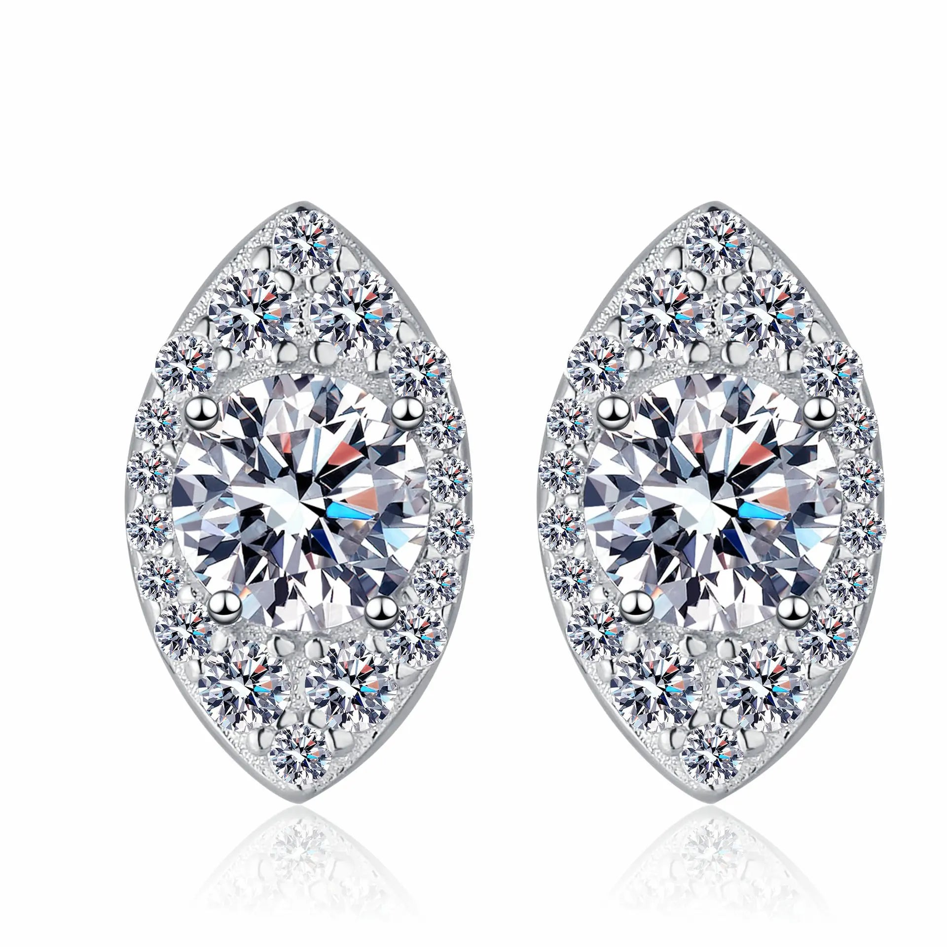 925 Silver 0.5ct Moissanite Eevil Eyes Stud Earrings