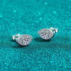 925 Silver 0.5ct Moissanite Eevil Eyes Stud Earrings