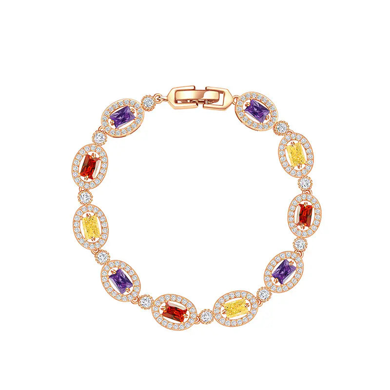 Exquisite Colorful Zircon Bracelet