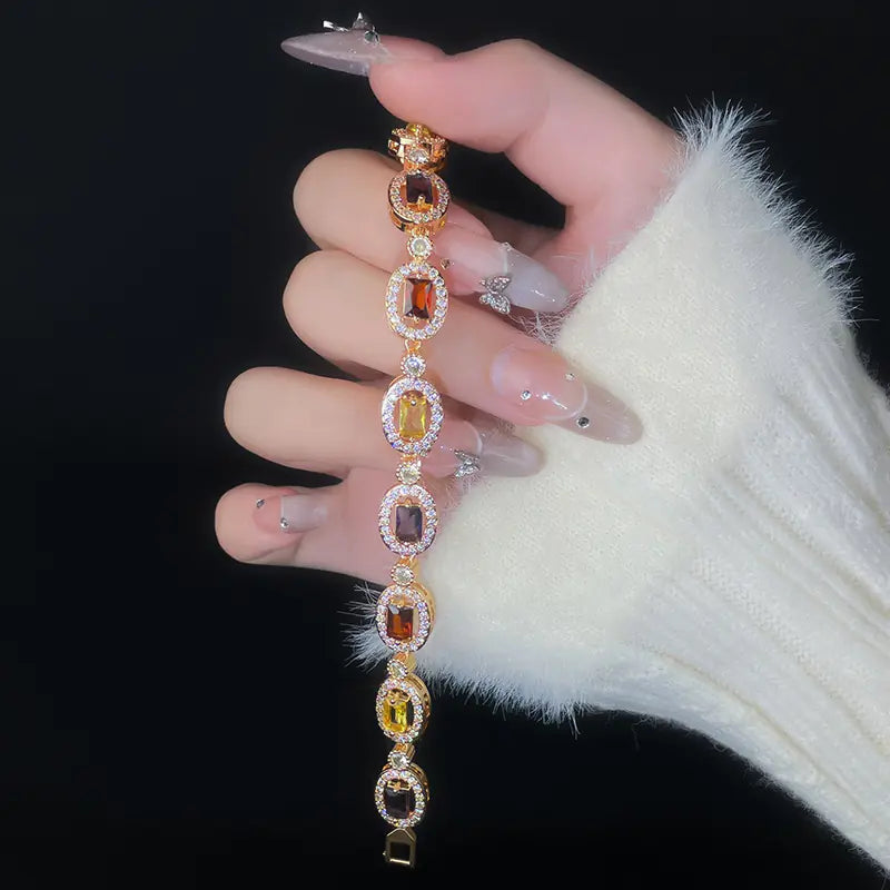 Exquisite Colorful Zircon Bracelet