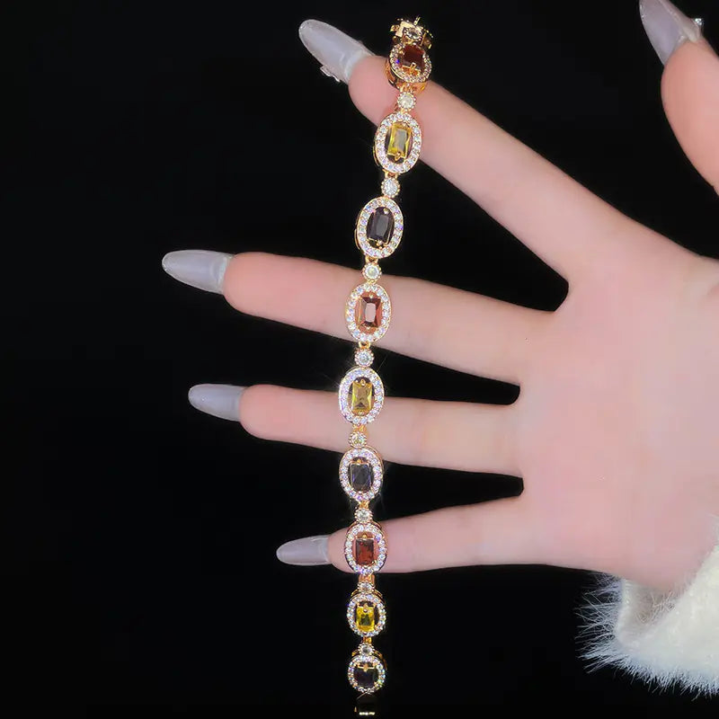 Exquisite Colorful Zircon Bracelet