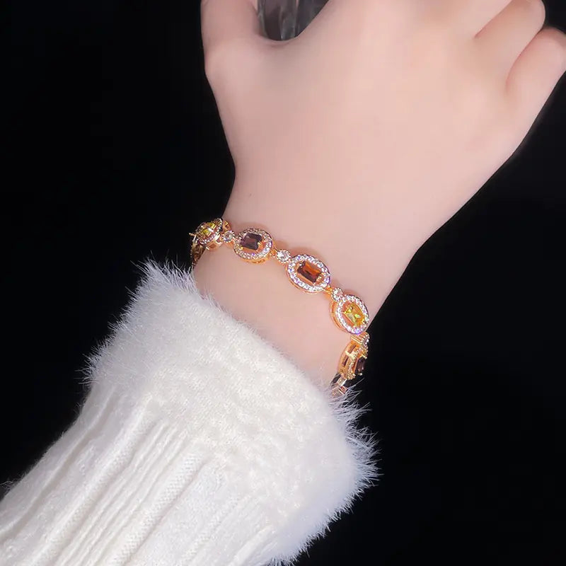 Exquisite Colorful Zircon Bracelet