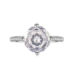 10mm Brass Rose Cuttings Colorful CZ Adjustable Ring