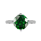 10mm Brass Rose Cuttings Colorful CZ Adjustable Ring