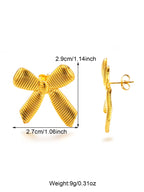 Hot Sale Gold Bow Stud 18k Gold Plated Earrings