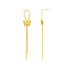 18k Gold Plated Stainless Steel Butterfly Earrings