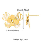 Stylish Double Layers Petal Embedded Earrings