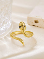 Eye Snake Shape Full Rhinestone Zircon Open Rings