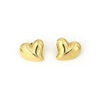 Irregular big heart stainless steel earrings