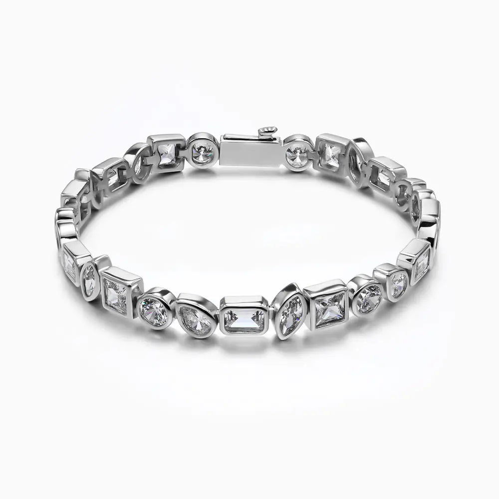 Luxury 6mm Mix shaped Tennis Bracelet