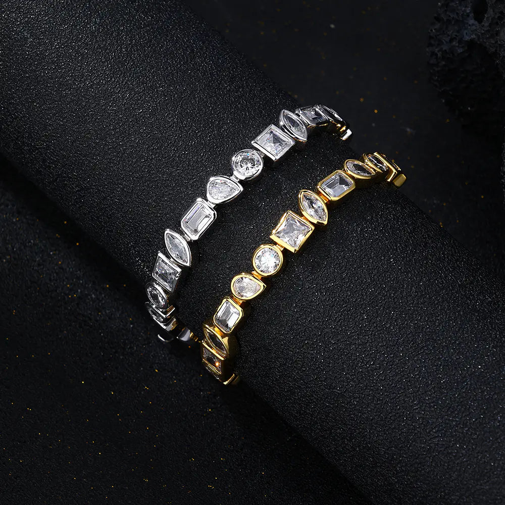 Luxury 6mm Mix shaped Tennis Bracelet