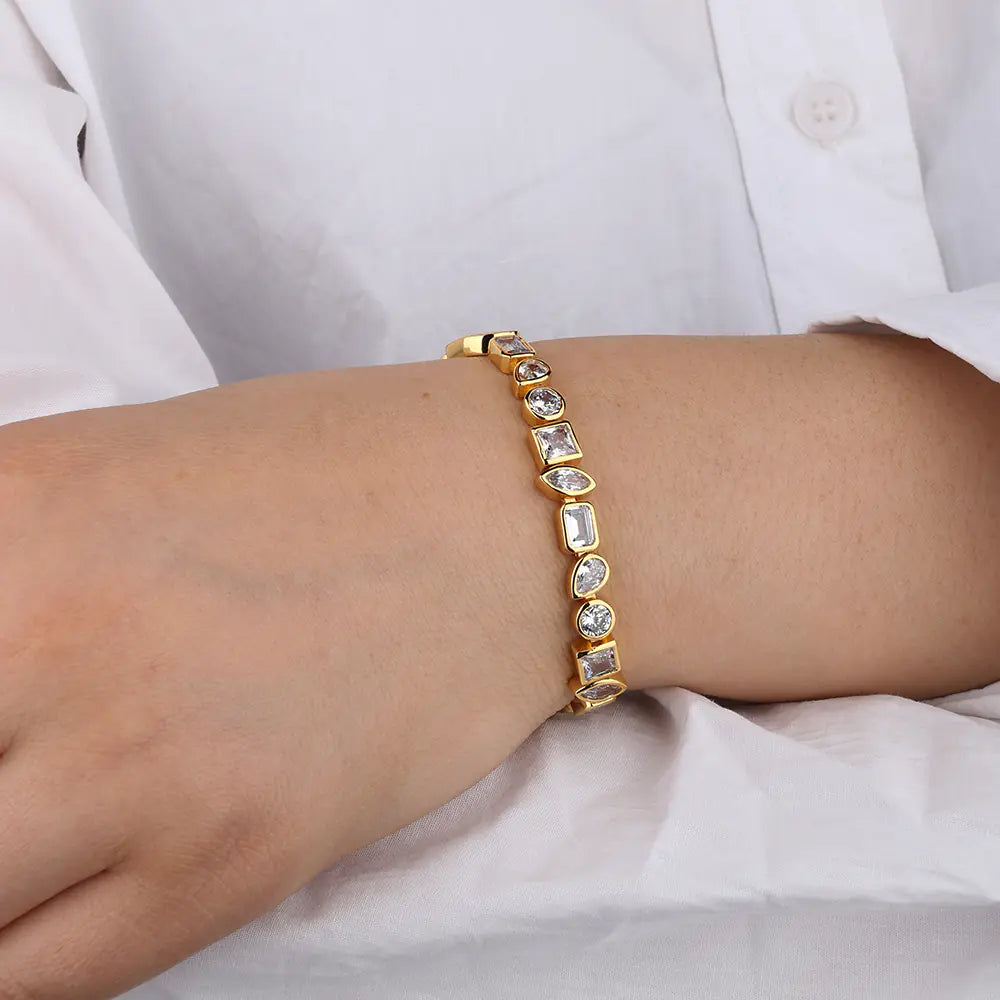 Luxury 6mm Mix shaped Tennis Bracelet