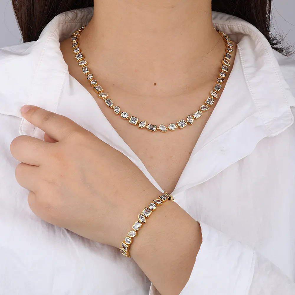 Luxury 6mm Mix shaped Tennis Bracelet