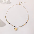 Stainless Steel Two Tone Heart Women Chain