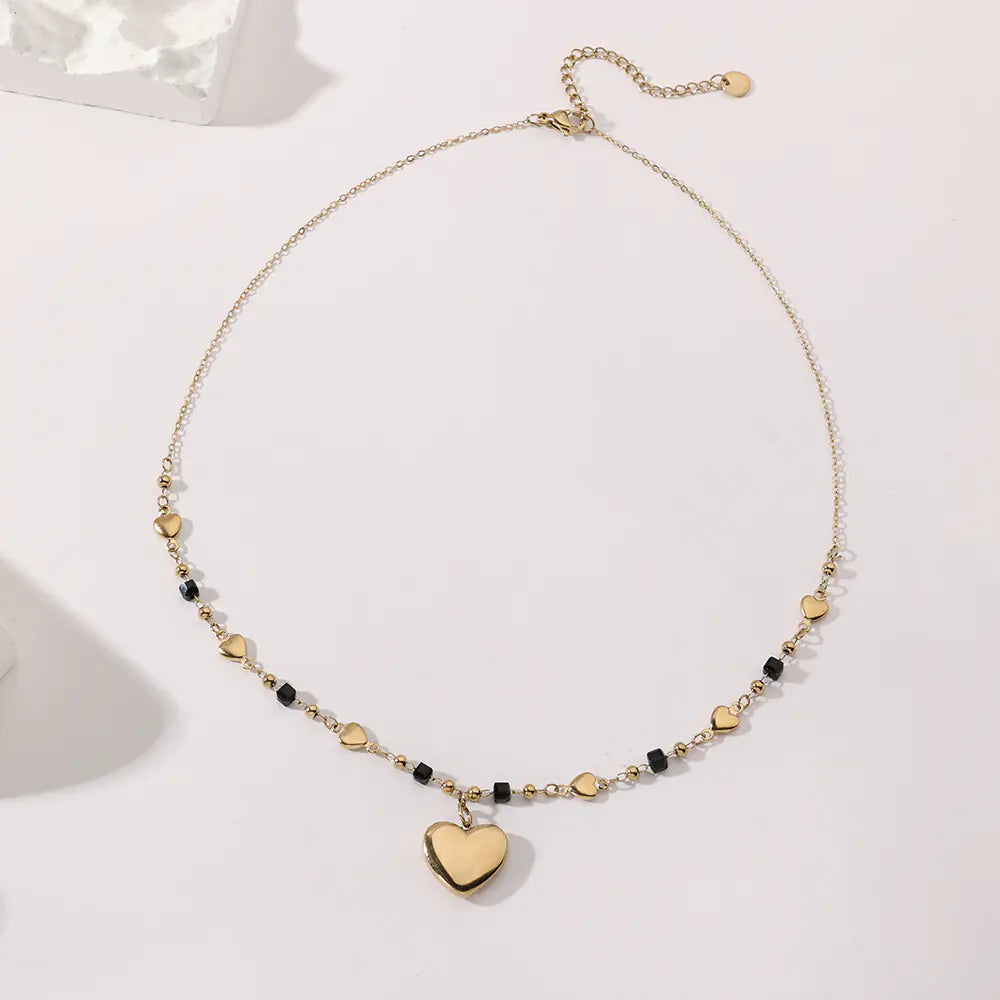 Stainless Steel Two Tone Heart Women Chain