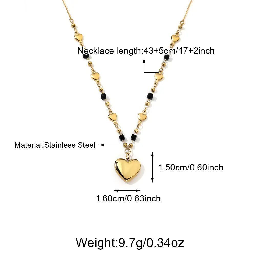 Stainless Steel Two Tone Heart Women Chain