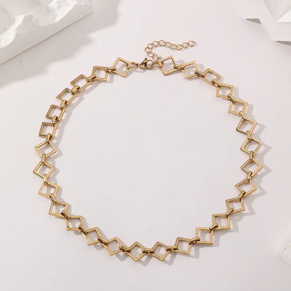 Stainless Steel Hollow Square Link Chain