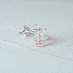 S925 leaf flower marquise CZ ring