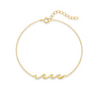 925 Silver Wave Diamond Bracelet