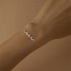 925 Silver Wave Diamond Bracelet