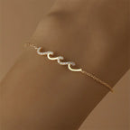 925 Silver Wave Diamond Bracelet