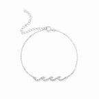 925 Silver Wave Diamond Bracelet