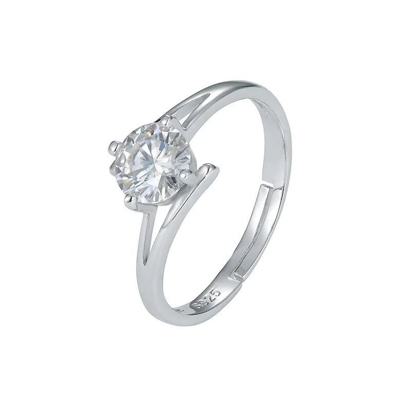 S925 Sterling Silver Open Adjustable Ring