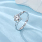S925 Sterling Silver Open Adjustable Ring