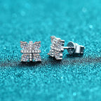 S925 peace knot moissanite earrings