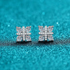 S925 peace knot moissanite earrings