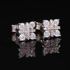 S925 peace knot moissanite earrings