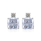 10mm Brass Colorful Square Stud Earrings