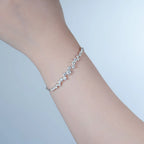 S925 large and small moissanite adjustable bracelet