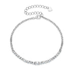 S925 large and small moissanite adjustable bracelet