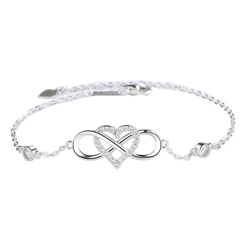 S925 heart number 8 bracelet