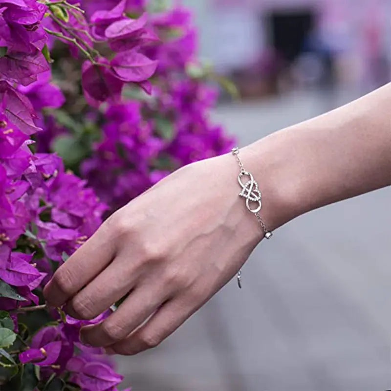 S925 heart number 8 bracelet