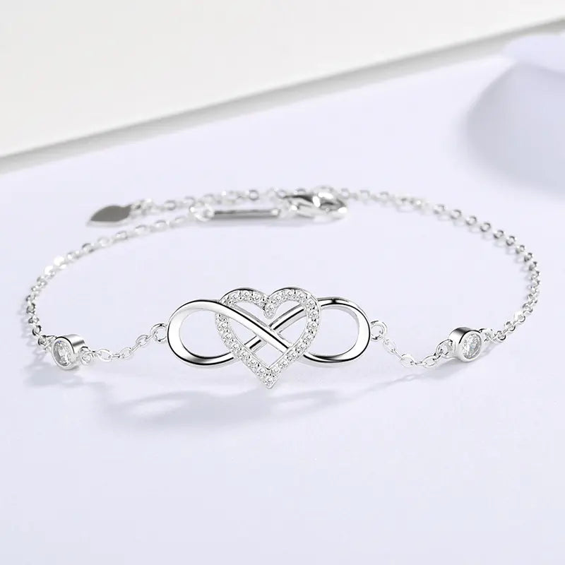 S925 heart number 8 bracelet