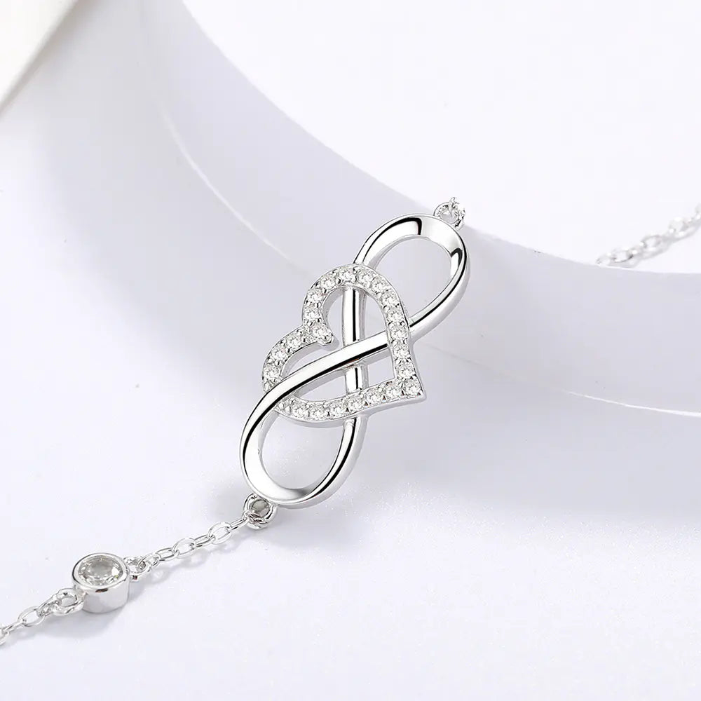 S925 heart number 8 bracelet