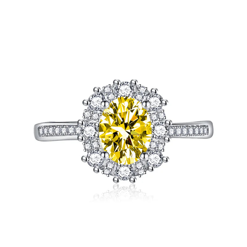 Luxurious and Elegant Dazzling Zircon Copper Open Ring