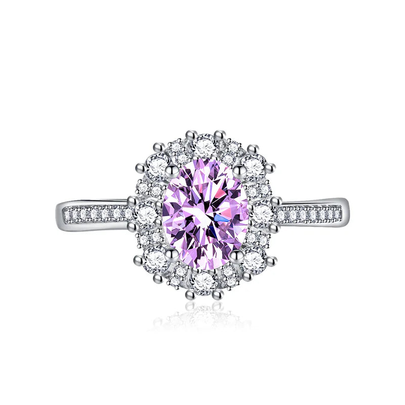 Luxurious and Elegant Dazzling Zircon Copper Open Ring