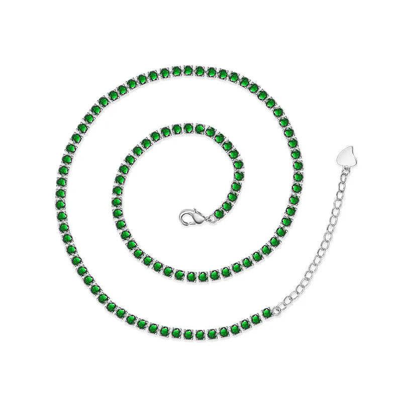 3mm Brass Colorful CZ Mirco Tennis Chain
