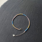 925 Silver 3mm Woven Rainbow CZ Mirco Tennis Bracelet