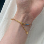 925 Silver 3mm Woven Rainbow CZ Mirco Tennis Bracelet