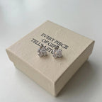 Best-selling S925 Silver Four-leaf Clover Stud Earrings