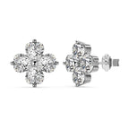 Best-selling S925 Silver Four-leaf Clover Stud Earrings