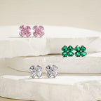 Best-selling S925 Silver Four-leaf Clover Stud Earrings
