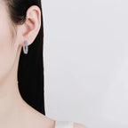 925 Silver 2.6ct D Color Moissanite Hoop Earrings