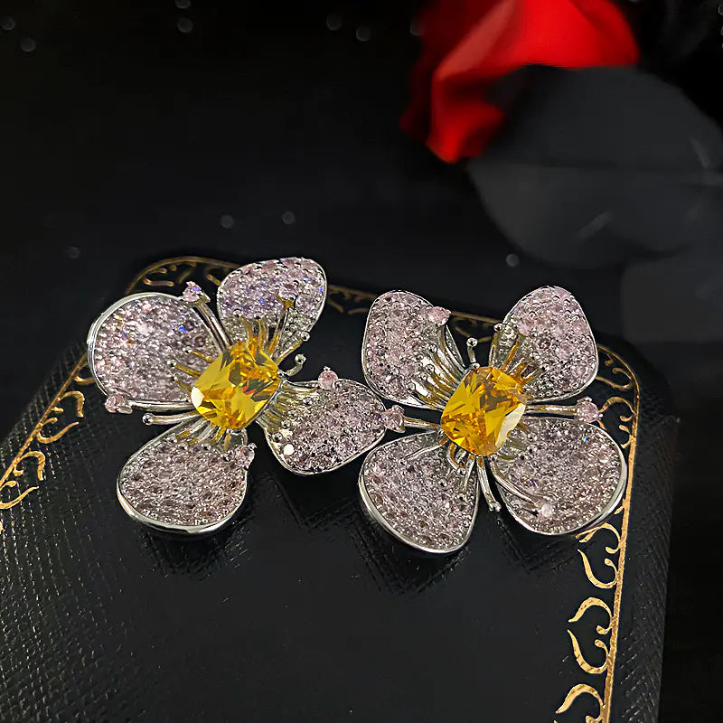 Exquisite women’s petal earrings